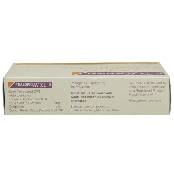 prazopress xl 5mg tablet 30's